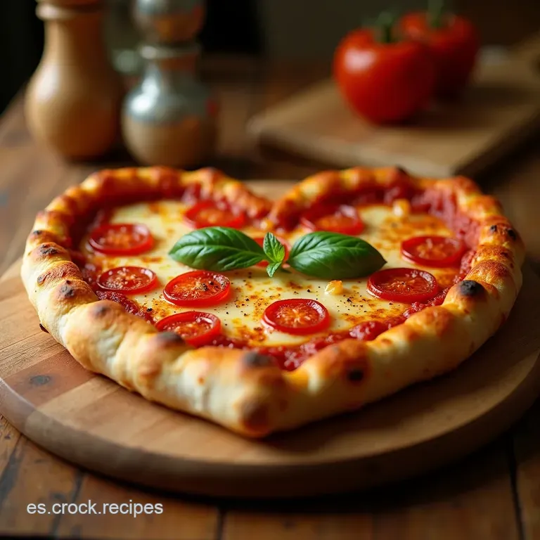 Pizza Mi Amor En Forma De Coraz&oacute;n Masa Perfecta Y Relleno Cl&aacute;sico Italiano presentation