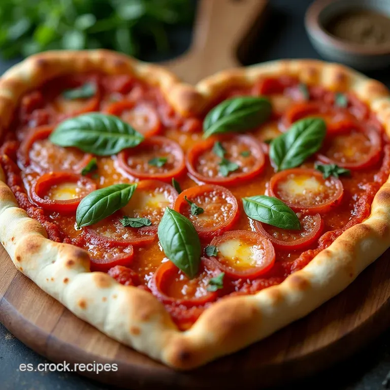 Pizza Mi Amor en Forma de Coraz&oacute;n Masa Perfecta y Relleno Cl&aacute;sico Italiano