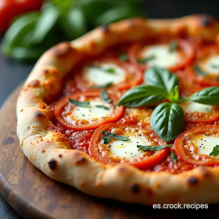 Pizza Margherita Hecha con Cari&ntilde;o