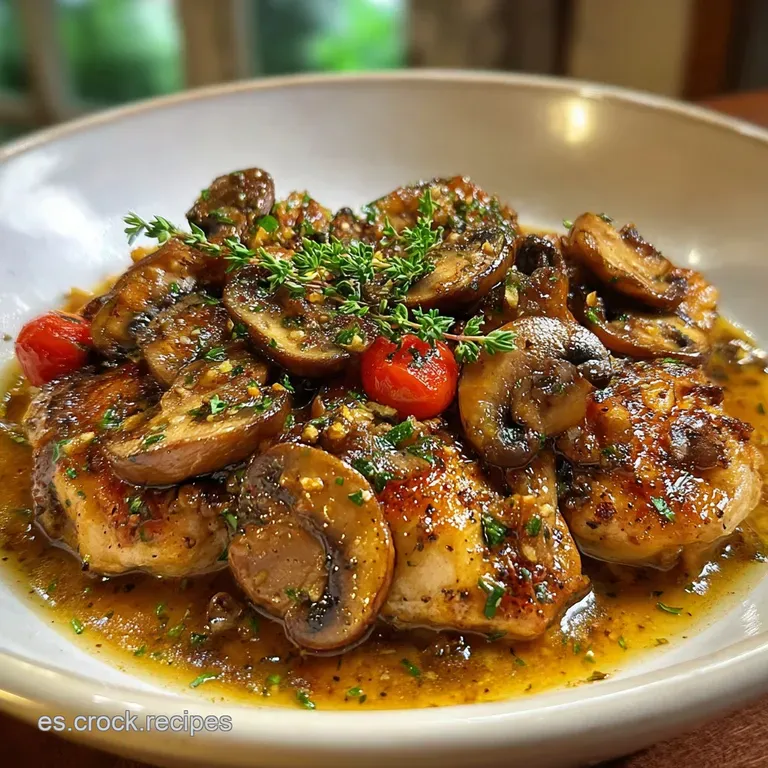 Pollo a la Crema con Champi&ntilde;ones Casero