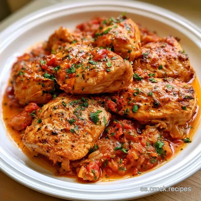 Pollo al Chilindrón con Pimiento Rojo