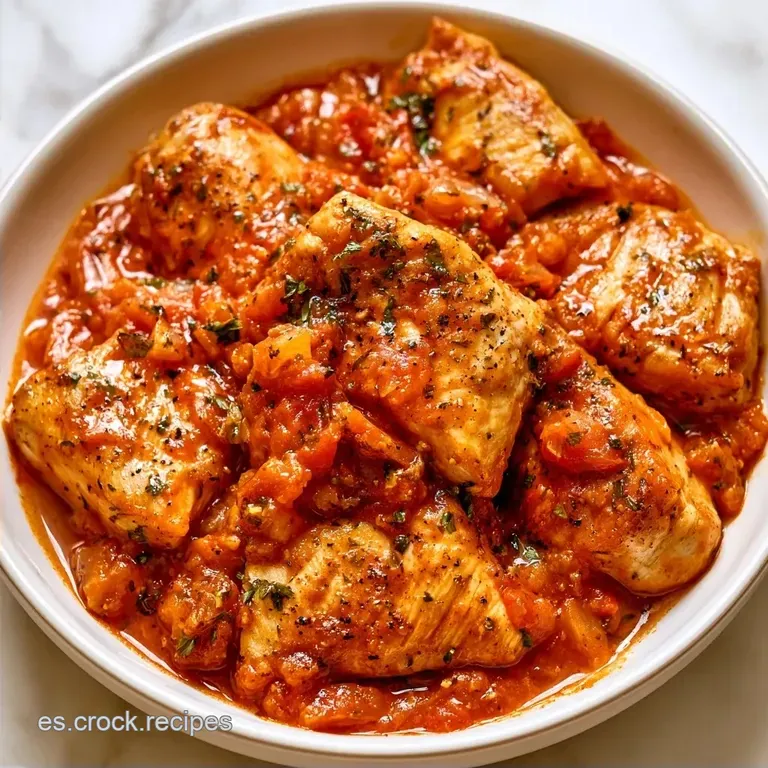 Pollo con Tomate Casero y Jugoso