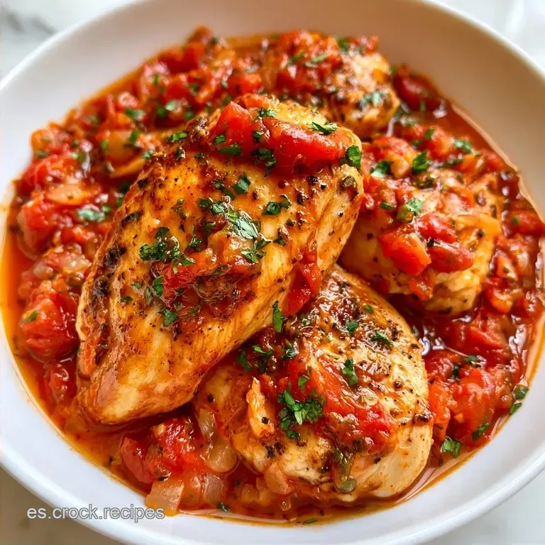 Muslos de Pollo en Salsa de Tomate: Carne Tierna
