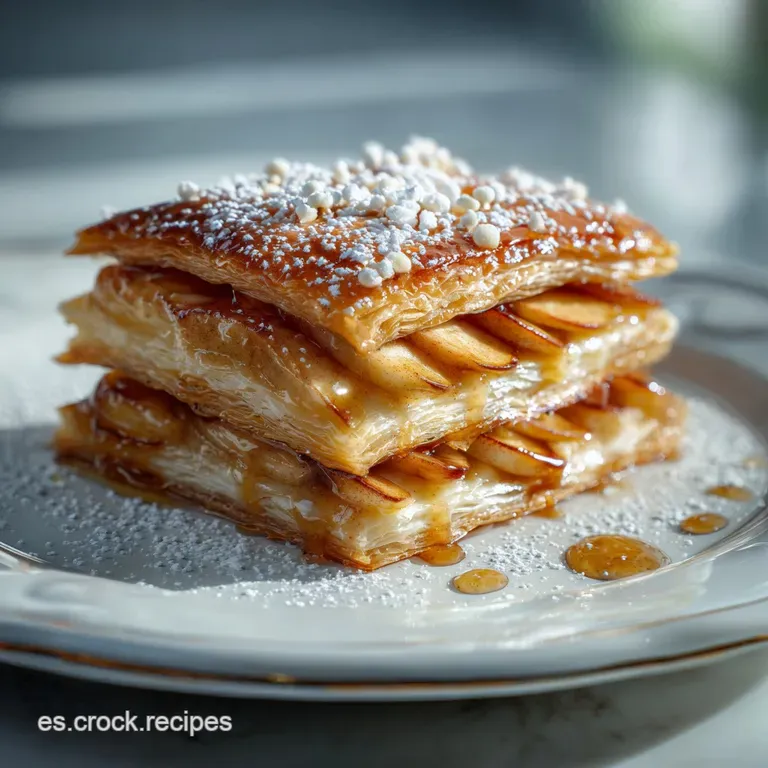 Postre Hojaldre y Manzana: Crujiente y Delicioso