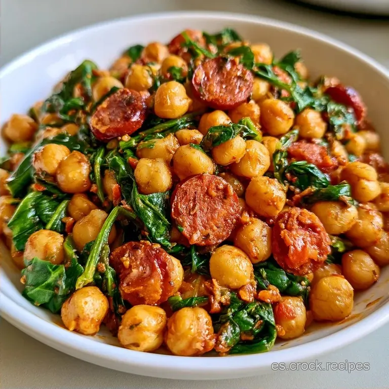 Potaje De Garbanzos Con Espinacas Con Chorizo