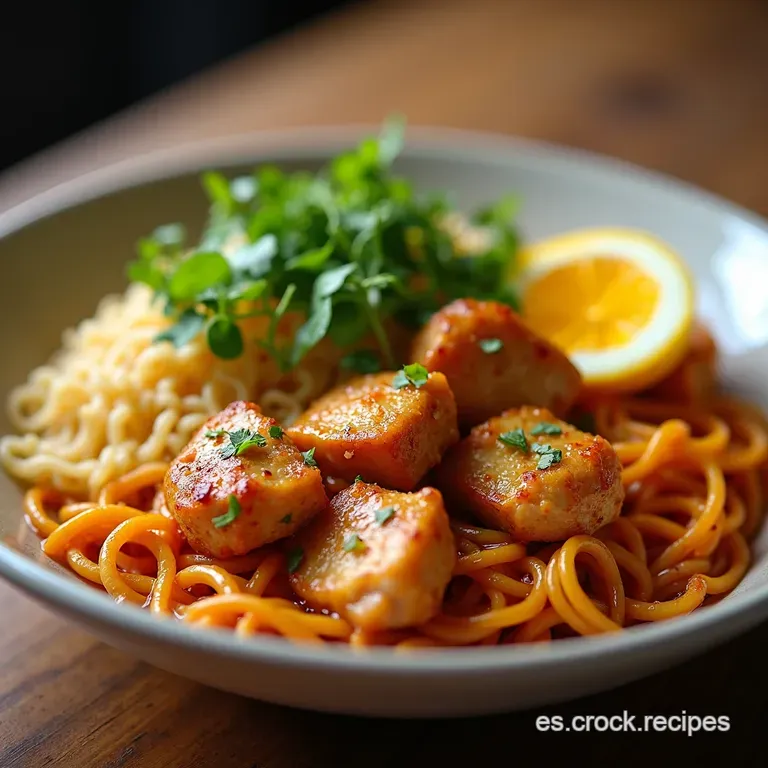 Ramen Salteado de Pollo Arriba el Tel&oacute;n