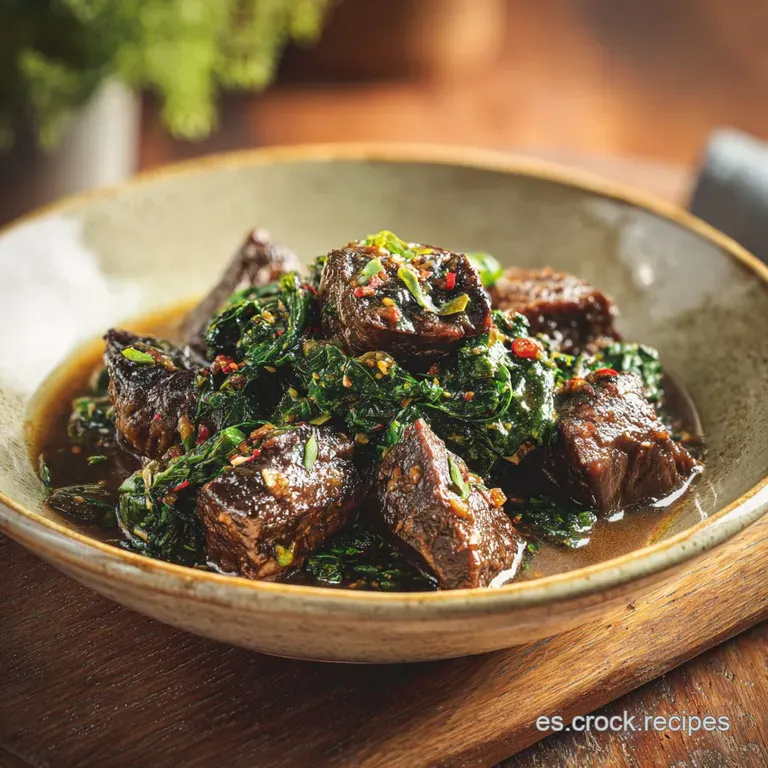 Tender beef in a glossy, flavorful sauce, artfully plated with vibrant green parsley sprigs as garnish. Ready to be served.