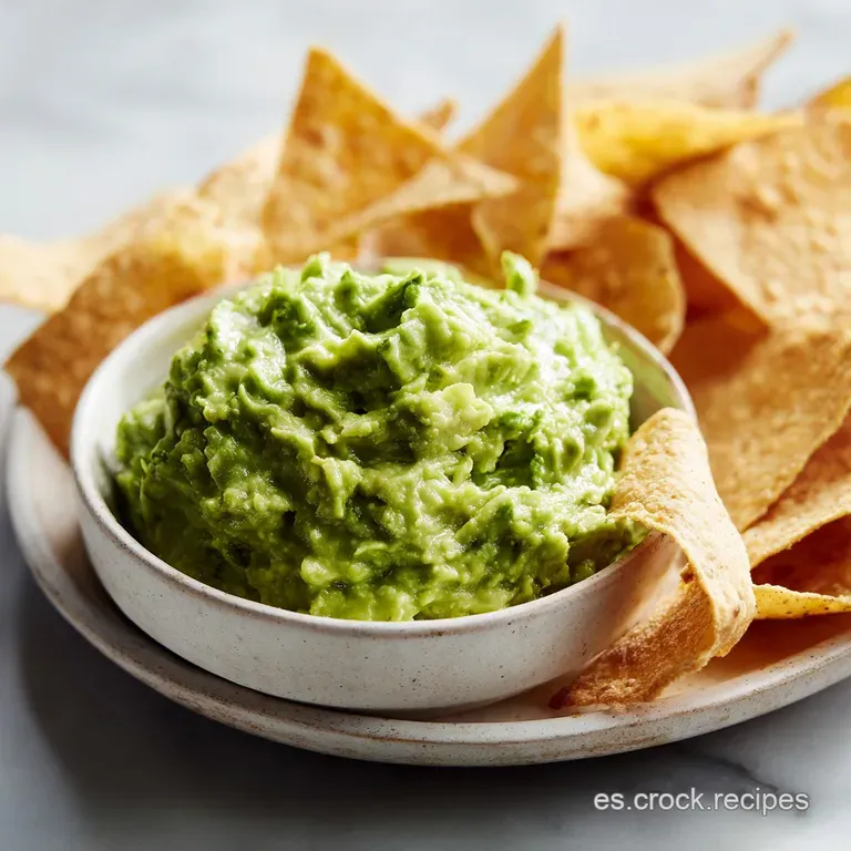Receta con Guacamole y Totopos Casero