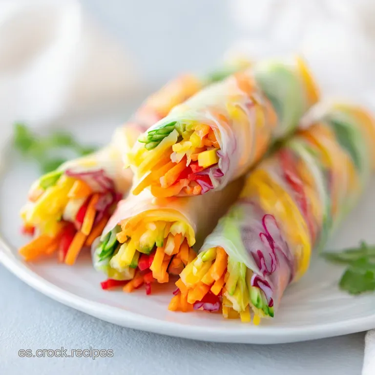 Rollitos Crujientes de Verduras con Papel de Arroz