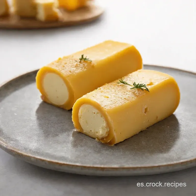 Rollo de Queso Manchego con Jam&oacute;n Serrano y Espinacas