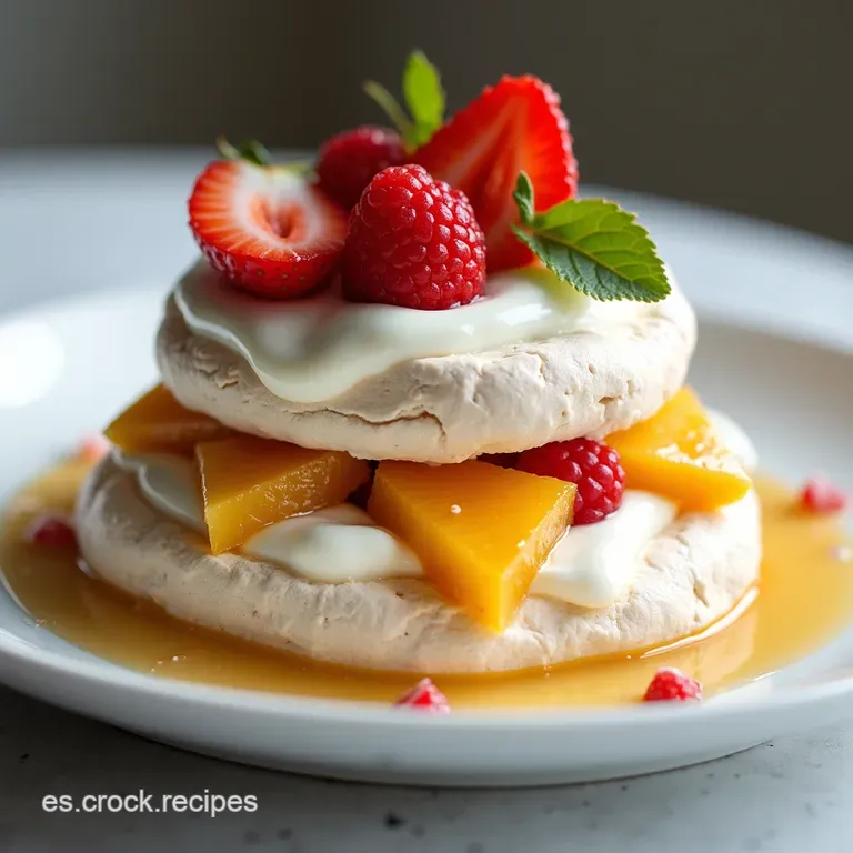 Nube de Verano Rollo Pavlova Crujiente con Crema de Mascarpone y Coraz&oacute;n de Frambuesa