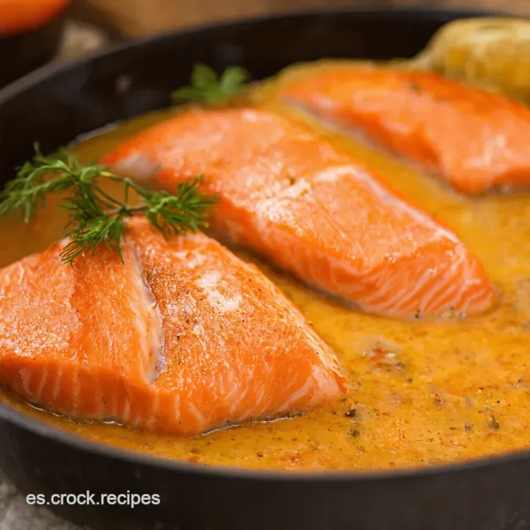 Salm&oacute;n Al Ajillo Con Toque Andaluz presentation