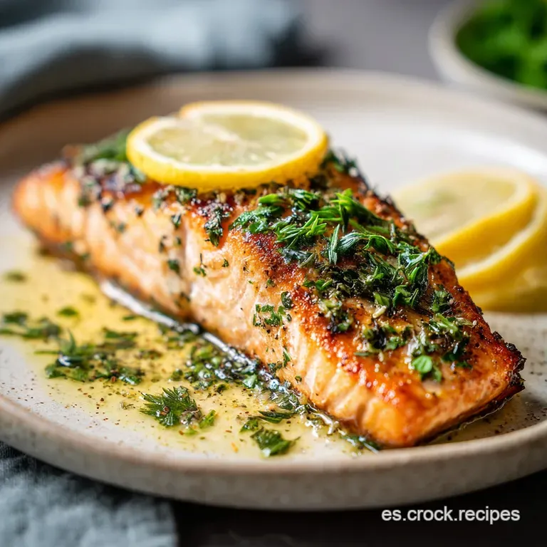 Salm&oacute;n al Horno con Lim&oacute;n y Hierbas Jugoso