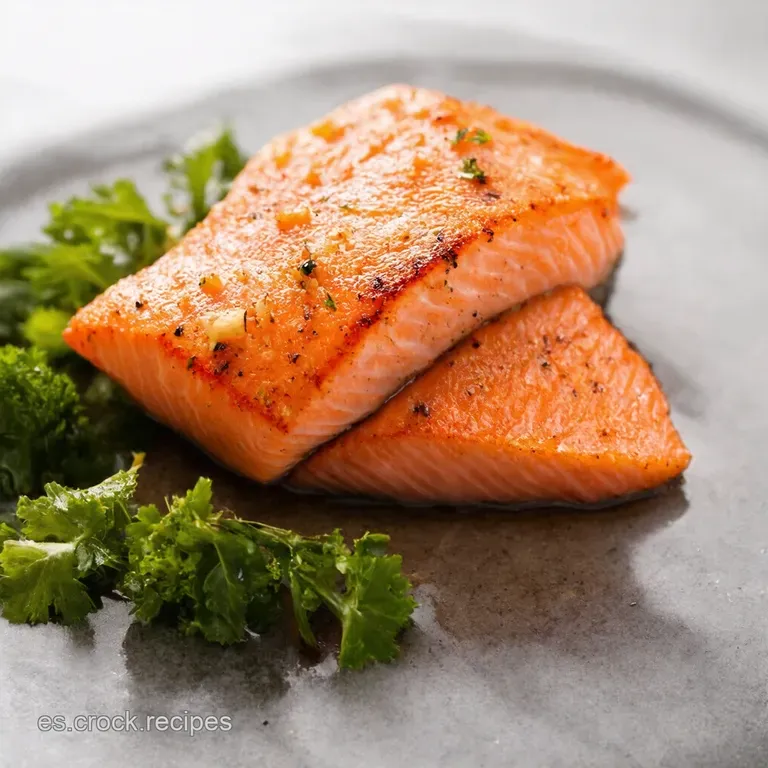 Salm&oacute;n Crujiente al Ajillo en Airfryer
