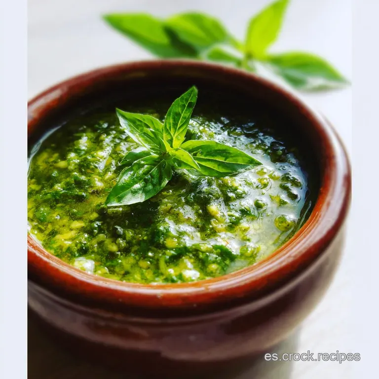 Salsa Pesto de Albahaca Aut&eacute;ntica