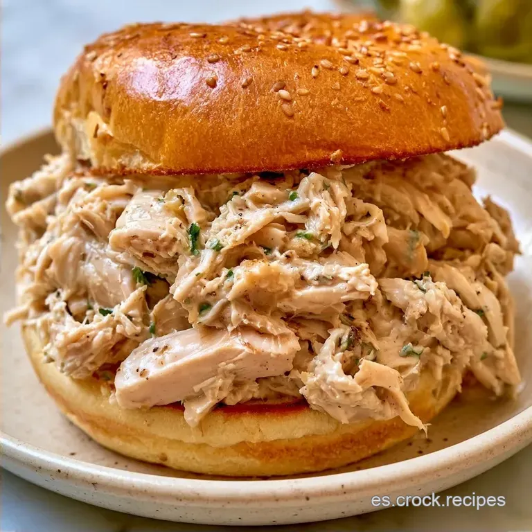 Sándwich de Pollo Desmenuzado Cremoso
