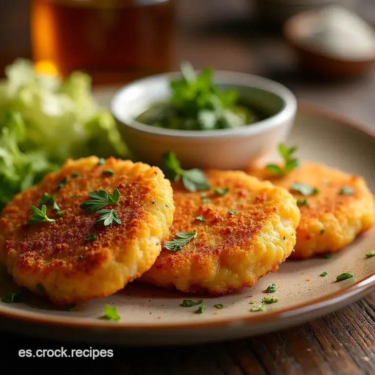 Schnitzel Latkes Estilo Hermanos Petersen presentation