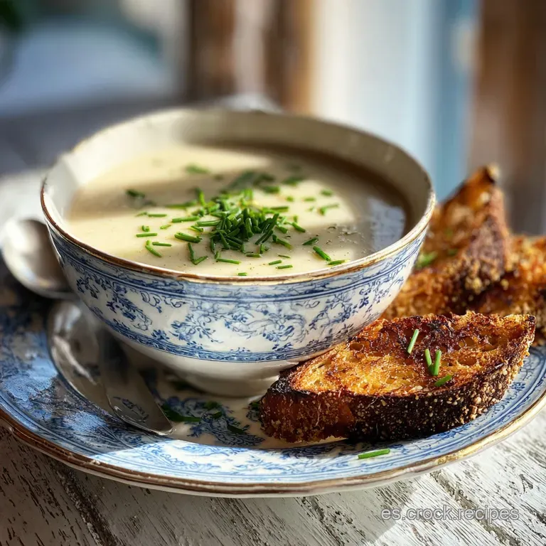 A vibrant bowl of Spanish garlic soup; golden broth, bright paprika, toasted bread, and verdant parsley create inviting wa...