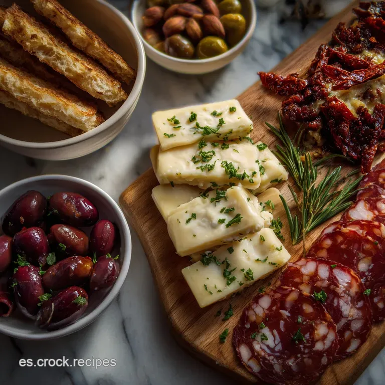 Elegant arrangement of ingredients on a dark plate. Fresh basil leaves and juicy red tomatoes artfully arranged next to cr...