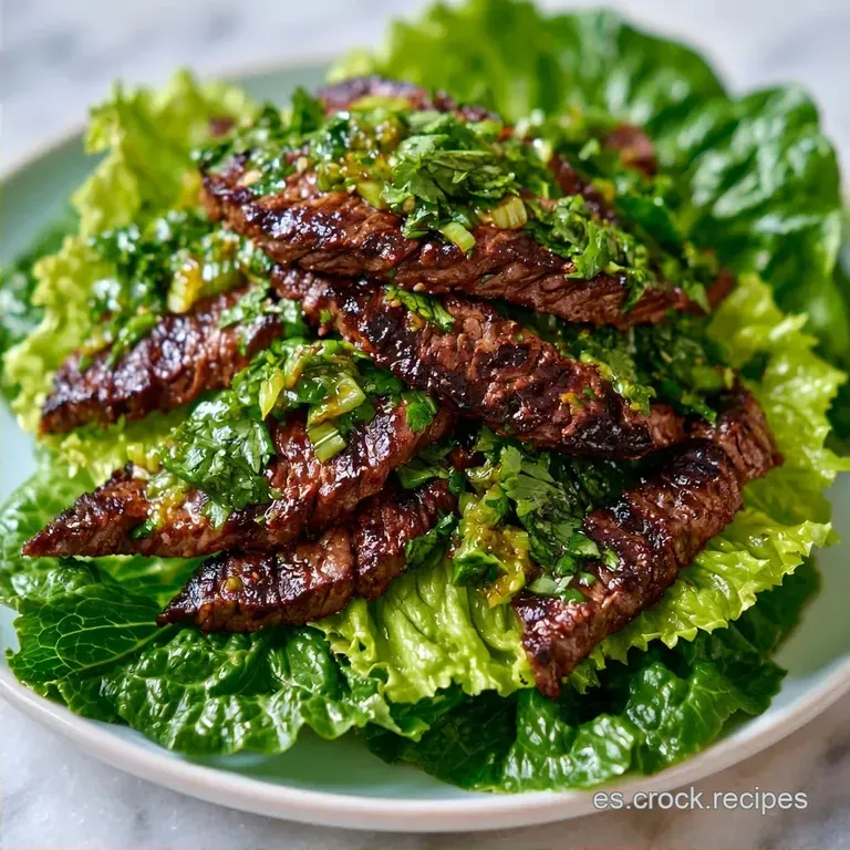 Tacos de Carne en Hojas de Lechuga
