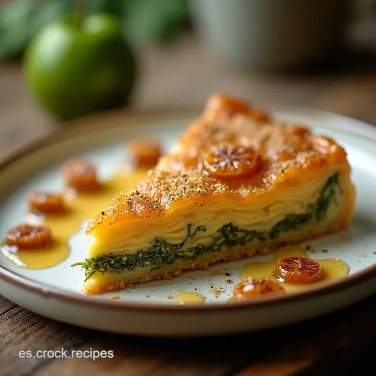 Tarta Exquisita de Baklava de Pistacho y Miel Capas Crujientes de Tradici&oacute;n y Oro Verde