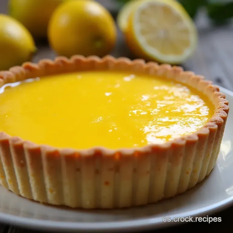 Tarta de Lim&oacute;n Sol de Media Tarde Base Crujiente Crema sedosa y Merengue Suizo