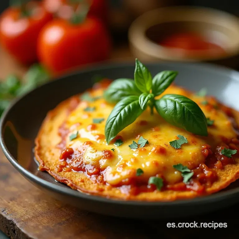 Tortilla De Patatas Con Queso Fundido presentation
