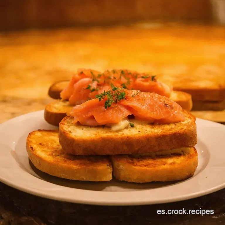 Tostas Cremosas De Salm&oacute;n Ahumado Con Eneldo Y Alcaparras presentation