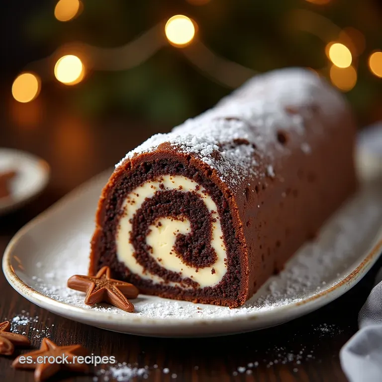 El Cl&aacute;sico Renovado Tronco de Navidad de Chocolate y Cerezas Navide&ntilde;as B&ucirc;che de No&euml;l